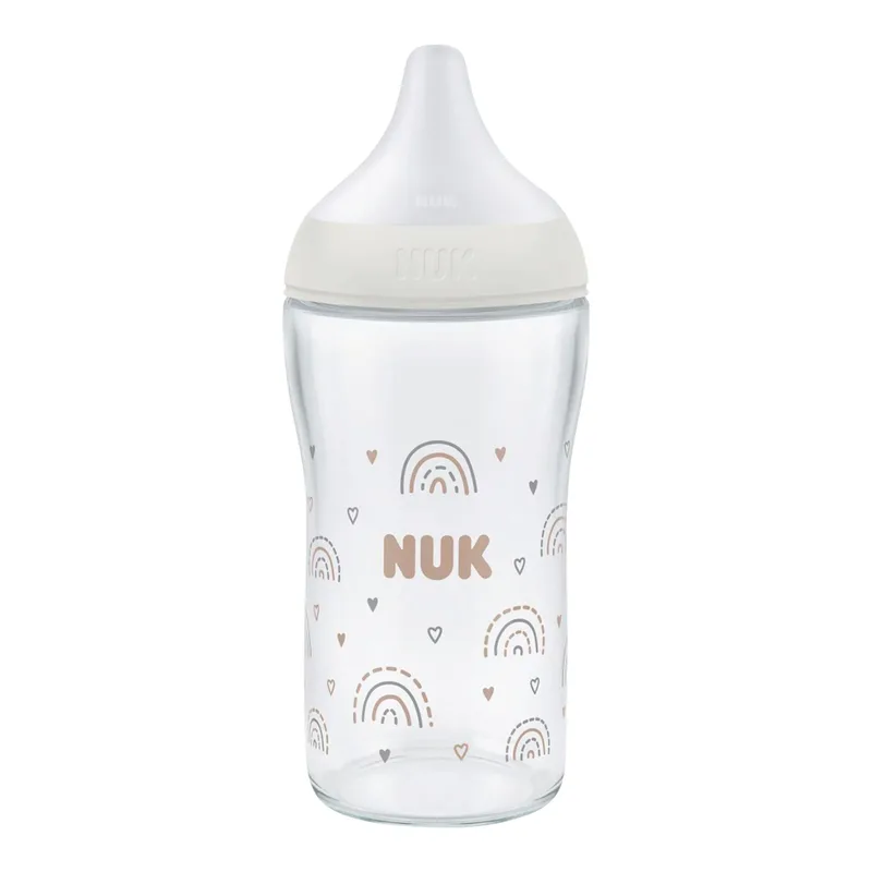 Babyflasche Perfect Match aus Glas, 230ml by NUK in White, 7,2 × 7,2 × 21,2 mm – product photo 1 of 2