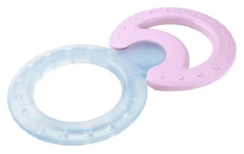 Beißring NUK Kühlbeißring 2-teilig zur Massage & Kühlung made in Germany van NUK in Roze – productfoto