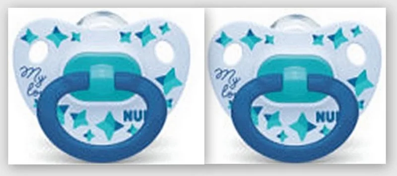 Classic | My Love | siliconen fopspenen | 2st. set | 18-36 maanden fra NUK i Blå – produktbillede