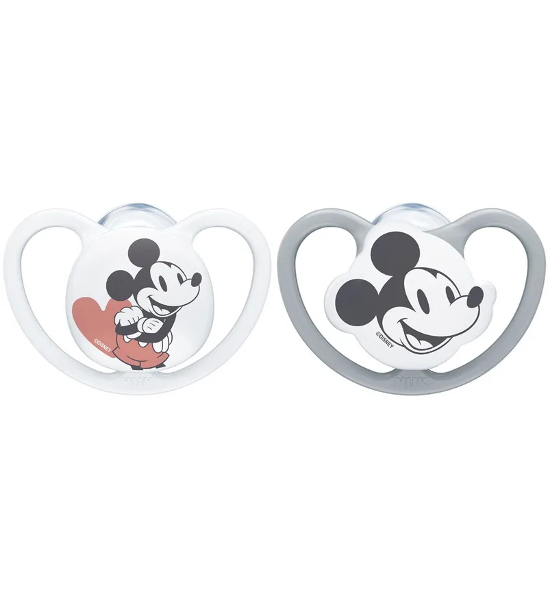 Disney Space 0–6M Grijze Fopspeen – 2 stuks van NUK – productfoto 1 van 2