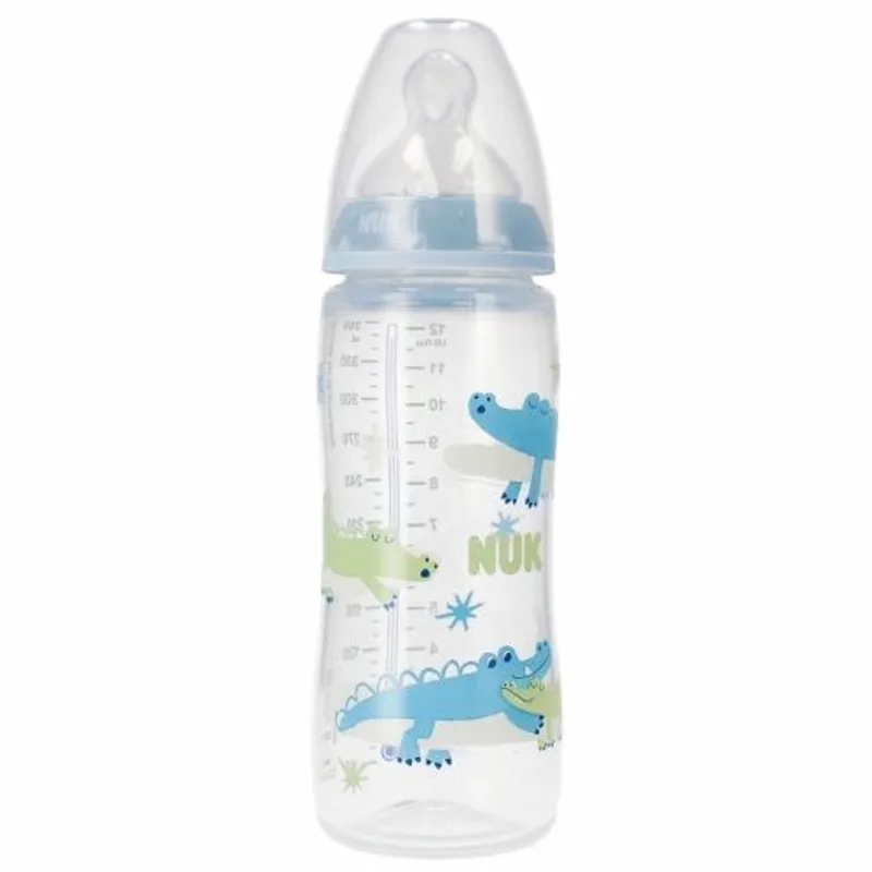 First Choice+ babyfles 360ml temperatuurindicator 6-18m fra NUK i Blauw – produktbillede