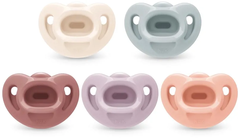 First Choice Comfy Orthodontische Fopspeen 0-6 Maanden – Baby Speen – Pink – 5 Stuks by NUK – product photo