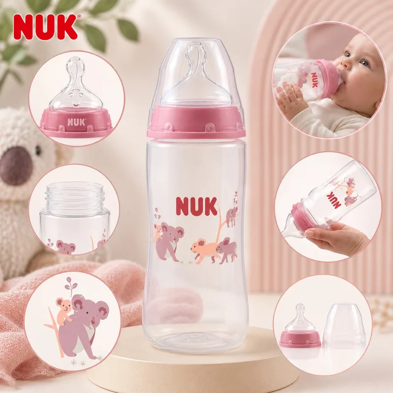 First Choice+ Zuigfles 300 ml – vanaf 3 maanden – Koala by NUK in Roze – product photo