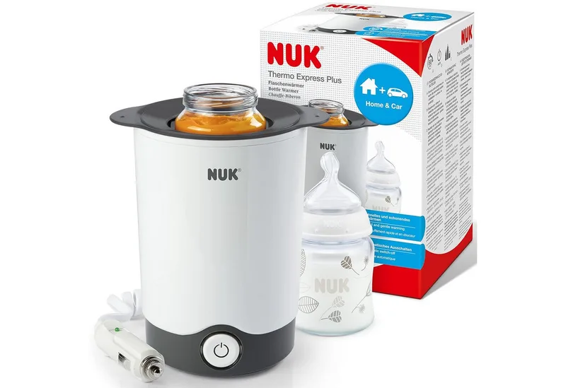 Flaschenwärmer NUK Thermo Express Plus Flaschenwärmer EU-Stecker & 12-V-Reiseadapter, Erwärmen von flüssiger und breiförmiger Nahrung in 90 Sekunden van NUK – productfoto