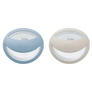 Fopspeen NUK Mommyfeel Blauw/Grijs 0-9mnd 2-pack van NUK – productfoto 1 van 3