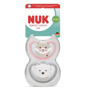 Fopspeen NUK Perfect Match Air Kat/Ijsbeer 2stk 18-36mnd de NUK – photo produit 2 sur 2