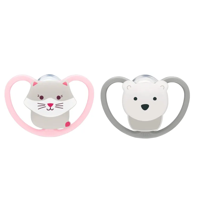 Fopspeen NUK Perfect Match Air Kat/Ijsbeer 2stk 18-36mnd de NUK – photo produit 1 sur 2