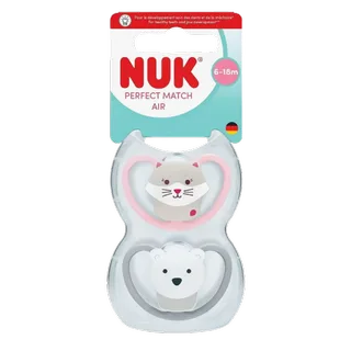 Fopspeen NUK Perfect Match Air Kat/Ijsbeer 2stk 6-18mnd von NUK – Produktfoto 2 von 2