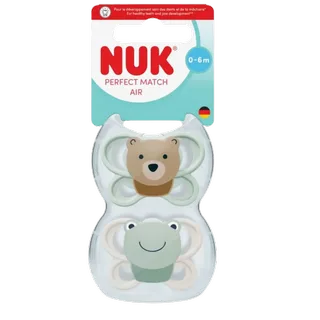 Fopspeen NUK Perfect Match Air Kikker/Beer 2stk 0-6mnd de NUK – photo produit 2 sur 2