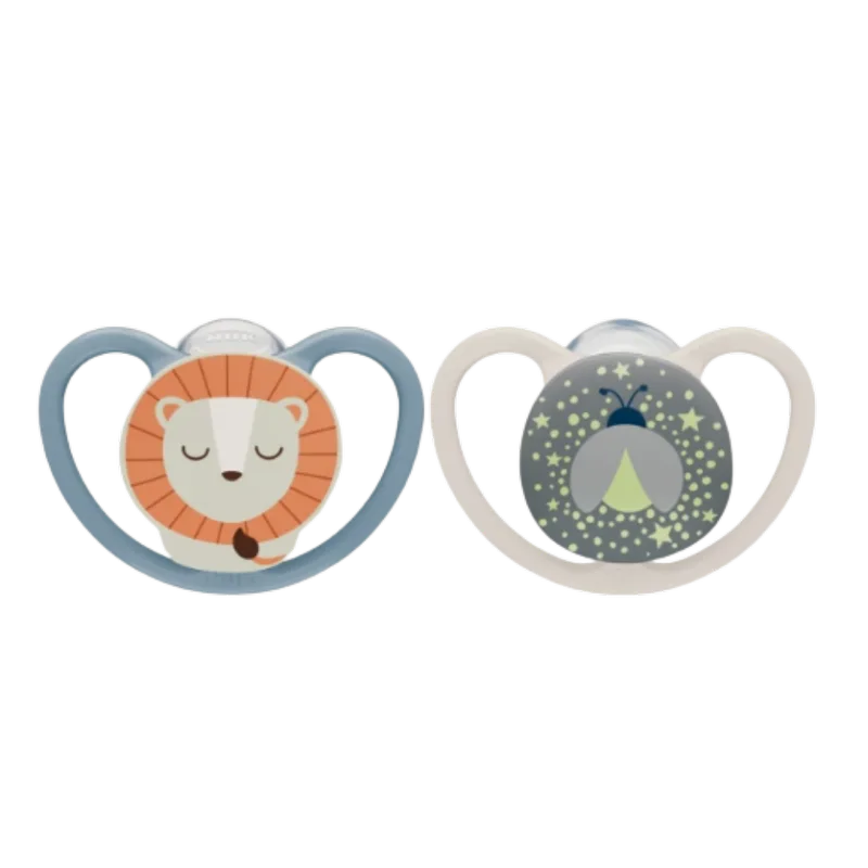 Fopspeen NUK Perfect Match Air Night Leeuw/Vuurvlieg 2stk 6-18mnd van NUK – productfoto 1 van 2