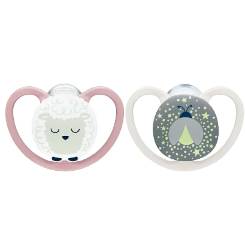 Fopspeen NUK Perfect Match Air Night Schaap/ Vuurvlieg 0-6mnd - 2-pack van NUK – productfoto