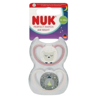 Fopspeen NUK Perfect Match Air Night Schaap/Vuurvlieg 2stk 18-36mnd von NUK – Produktfoto 2 von 2