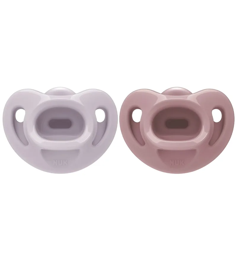 Fopspenen - 2-pack - First Choice Soft - Paars/Roze van NUK – productfoto