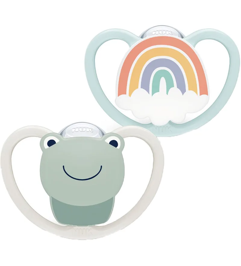 Fopspenen - 2-pack - Space - Grijs/Blauw by NUK – product photo