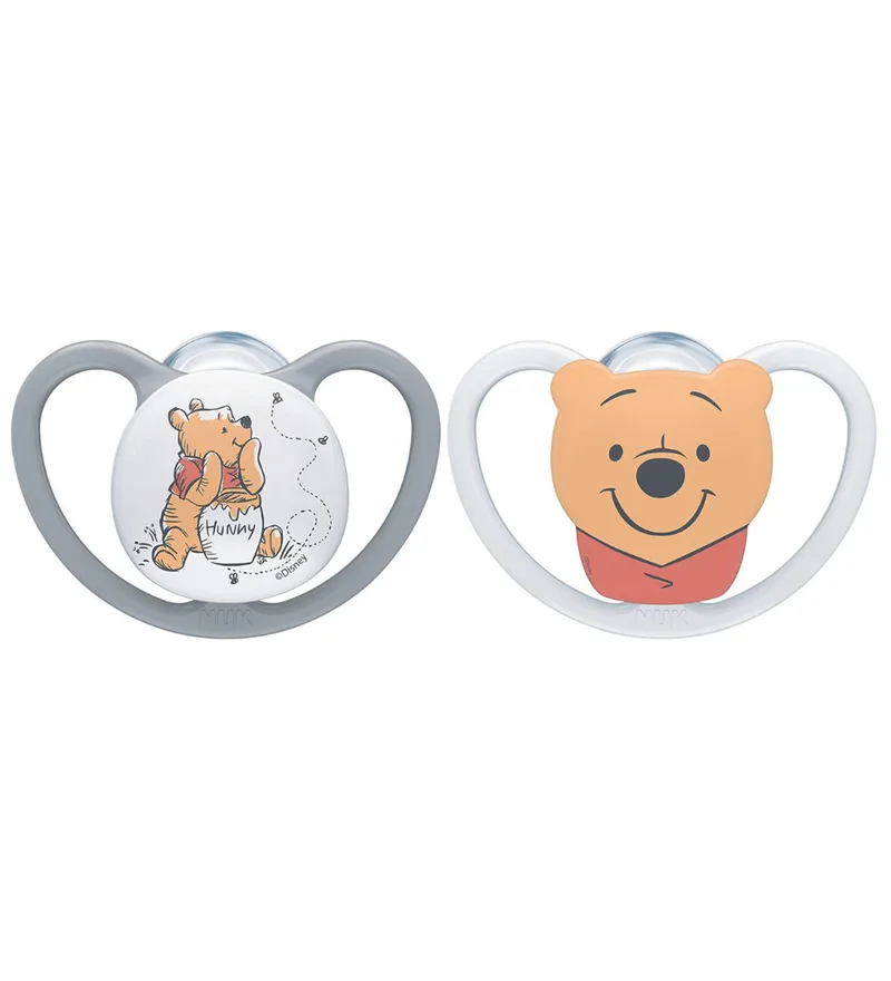 Fopspenen - Space - 2-pack - Winnie The Pooh van NUK – productfoto