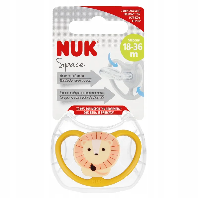 Lieve Leeve Speen - Clion - 18-36 Maande van NUK in Geel – productfoto