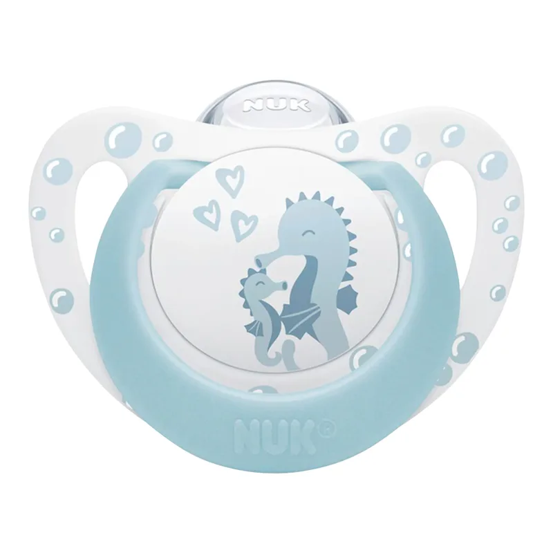 Nuk 2er-Pack Schnuller First Choice, 0-6M van NUK in Meerkleurig, 5,3 × 6 × 13,5 mm – productfoto