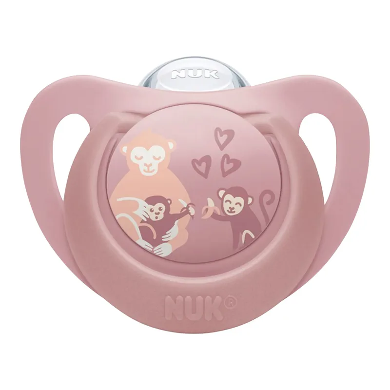 Nuk 2er-Pack Schnuller First Choice, 6-18M de NUK en Multicolore, 5,3 × 6 × 13,5 mm – photo produit