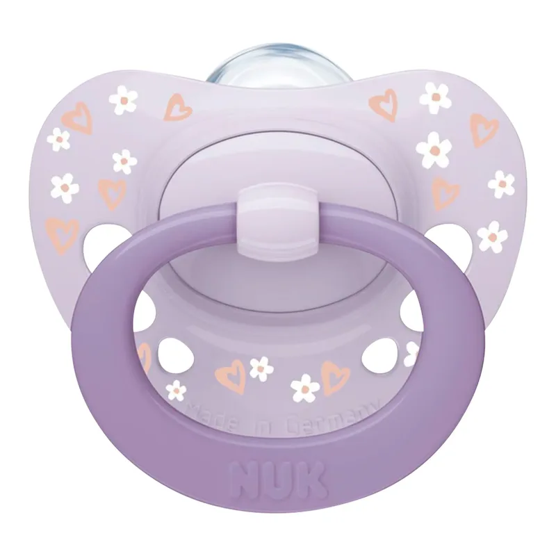 Nuk 2er-Pack Schnuller First Choice Classic Night, 6-18M de NUK en Multicolore, 5,3 × 6 × 13,5 mm – photo produit