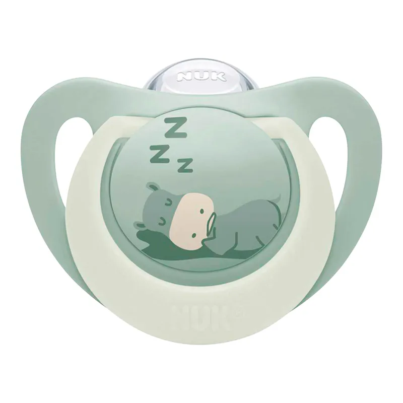 Nuk 2er-Pack Schnuller First Choice Night, 0-6M van NUK in Meerkleurig, 5,3 × 6 × 13,5 mm – productfoto