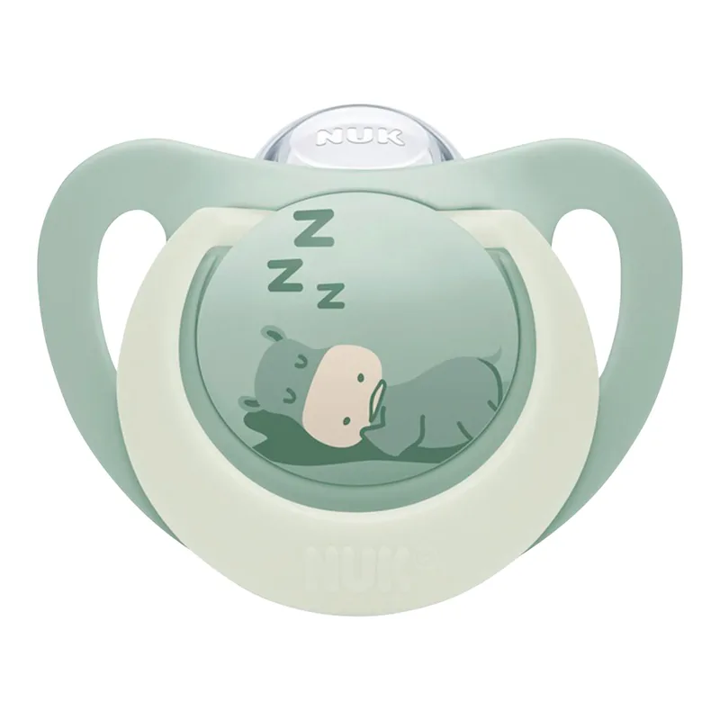 Nuk 2er-Pack Schnuller First Choice Night, 6-18M de NUK en Multicolore, 5,3 × 6 × 13,5 mm – photo produit