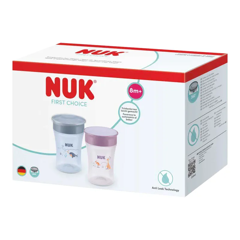 Nuk 2er-Pack Trinklernbecher Magic Cup 230ml by NUK in Multicolour, 8,5 × 18,8 × 12,5 mm – product photo
