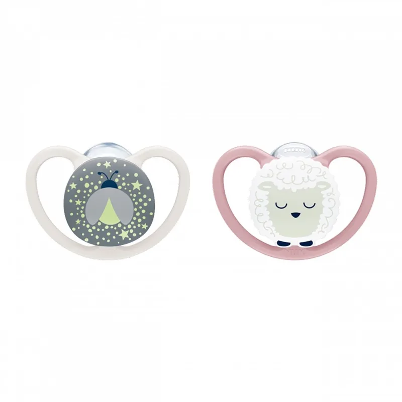 Perfect Match Air Night fopspeen siliconen 0-6m 2st by NUK in Multicolour – product photo