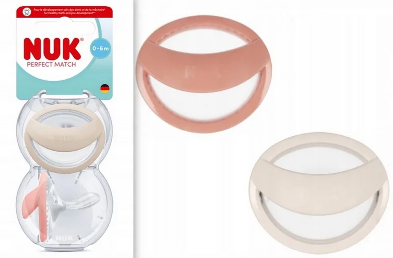 Perfect Match Fopspeen 0–6 Maanden – NIEUW – Siliconen – 2 Stuks – Oranje & nude Oranje van NUK in Oranje- nude – productfoto
