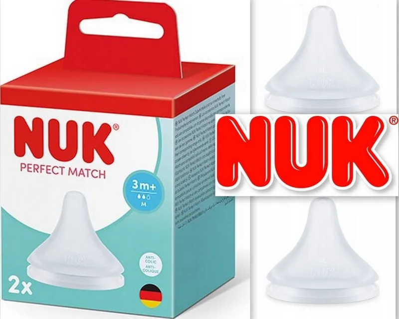 Perfect Match Siliconen Speen maat: M, 3maanden+ , 2 stuks by NUK in Transparent – product photo