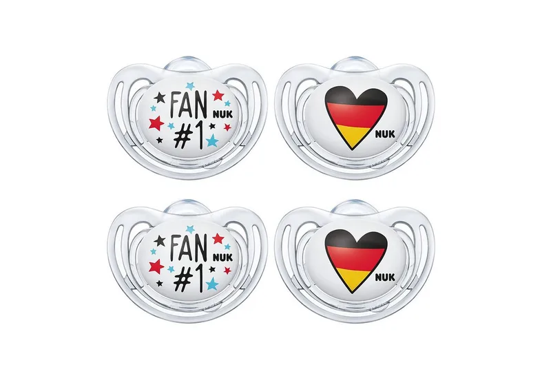 Schnuller NUK Baby Schnuller Fussball/Herz Silikon 6-18M de NUK – photo produit