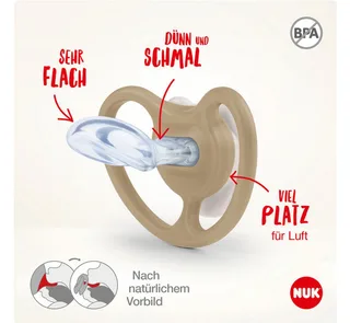 Schnuller NUK Babyschnuller Silikon mit extra Belüftung Vorteilset van NUK in Grijs – productfoto 3 van 4