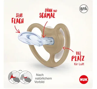 Schnuller NUK Babyschnuller Silikon mit extra Belüftung Vorteilset van NUK in Grijs – productfoto 2 van 4