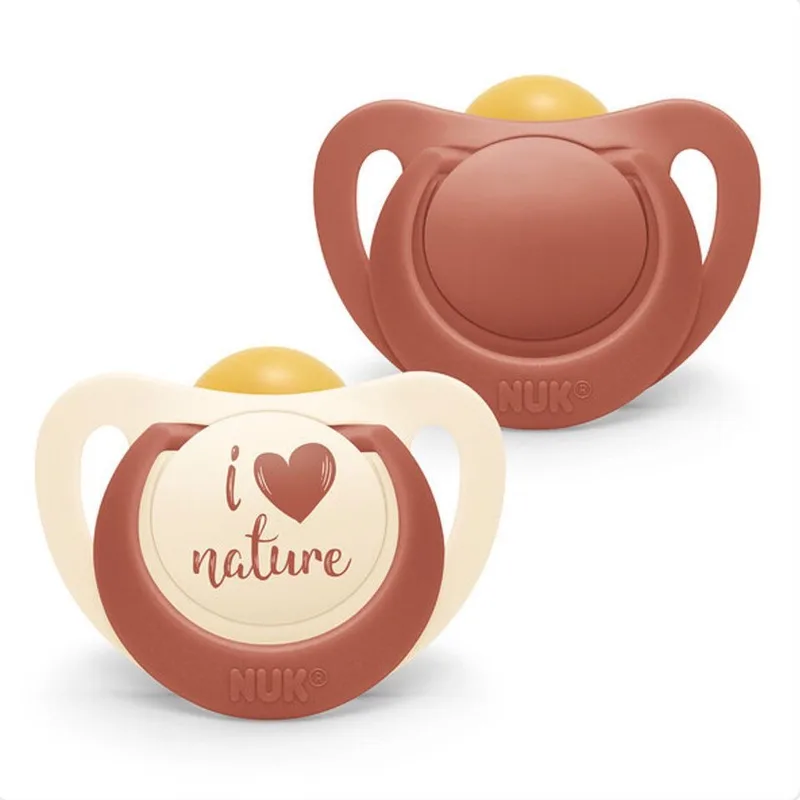 Schnuller NUK for Nature Baby-Nachhaltige Gummischnuller Latex de NUK en Rouge – photo produit