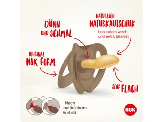 Schnuller NUK for Nature Baby-Nachhaltige Gummischnuller Latex de NUK en Beige – photo produit 2 sur 3