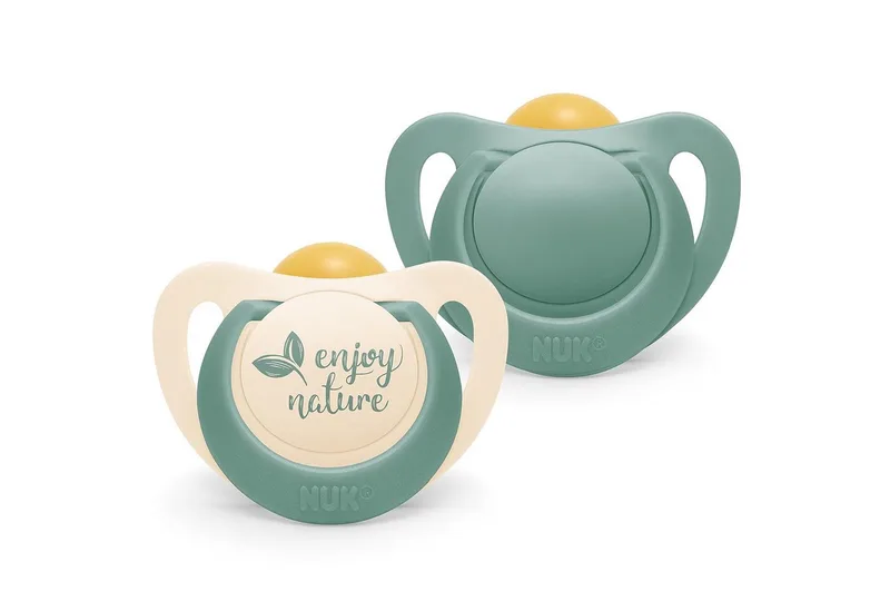 Schnuller NUK for Nature Baby-Nachhaltige Gummischnuller Latex van NUK in Groen – productfoto