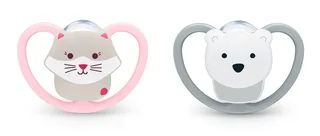 Schnuller Perfect Match Air Silikon 2er Pack by NUK in Katze & Bär 6-18 m – product photo 2 of 2