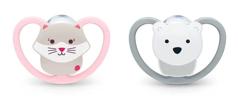 Schnuller Perfect Match Air Silikon 2er Pack by NUK in Katze & Bär 6-18 m – product photo 2 of 2