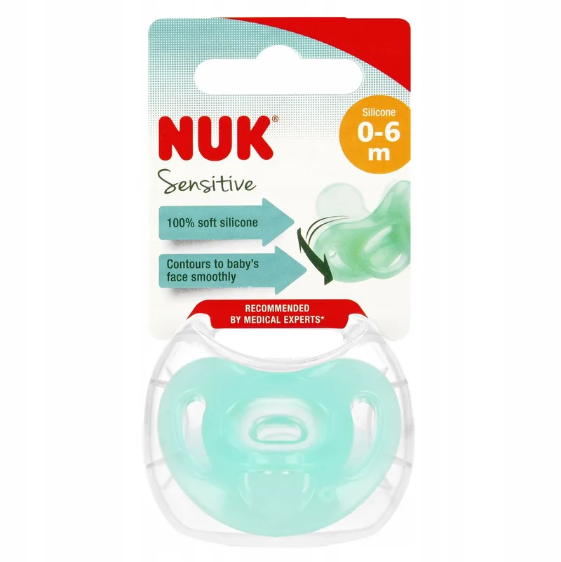 Sensitive Silicone Speen 0-6 Maanden fra NUK i Grøn – produktbillede