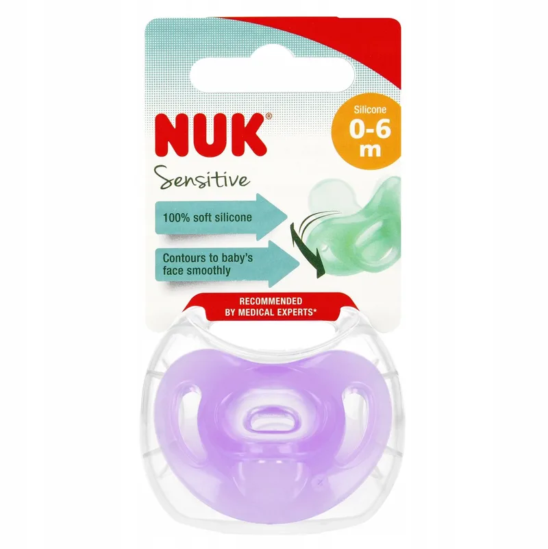 Sensitive Siliconen Speen 0-6m - Zacht & Orthodontisch de NUK en Violet – photo produit