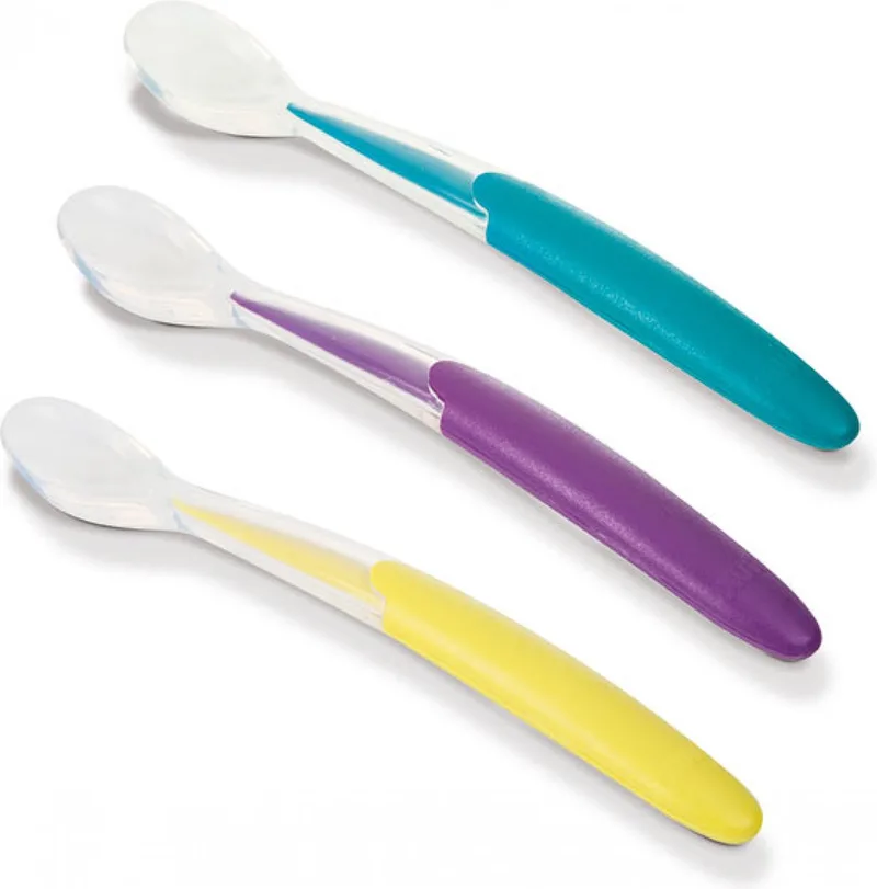 Soft Siliconen lepel - 3 kleuren de NUK en Violet – photo produit