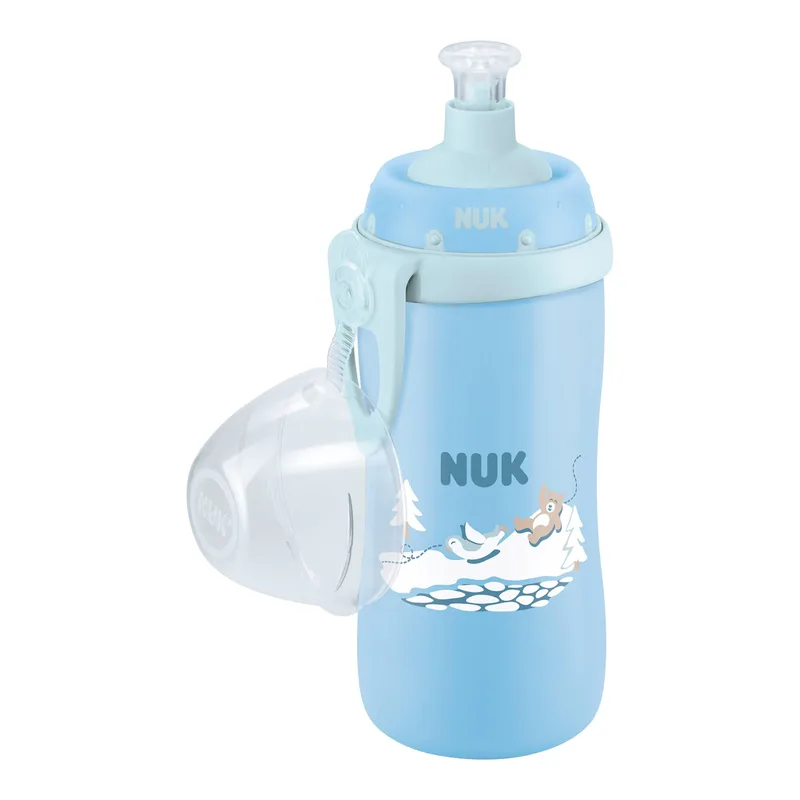 Trinkflasche Push-Pull First Choice, 300ml van NUK in Lichtblauw, 6,8 × 7,6 × 20,5 mm – productfoto
