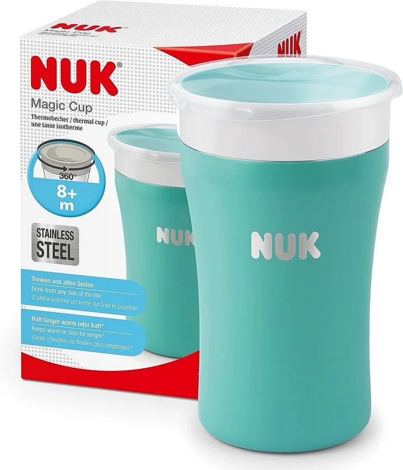 Trinklernbecher Magic Thermo Cup 360° Trinkrand 8m+, Edelstahl by NUK – product photo
