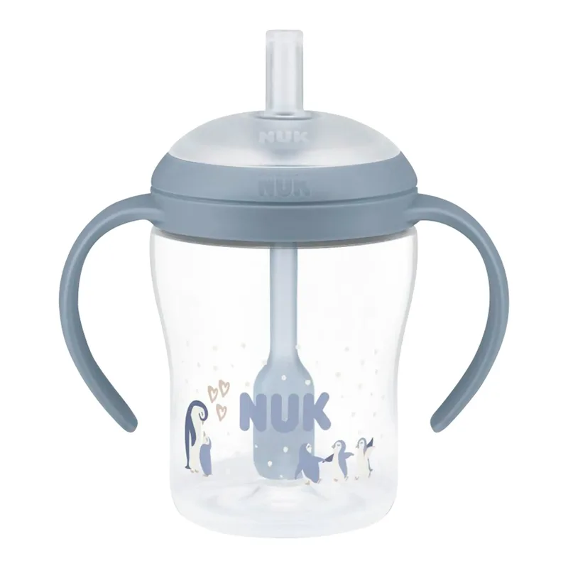 Trinklernflasche mit Strohhalm Perfect Match, 150ml by NUK in Light blue, 6,8 × 11,2 × 14,5 mm – product photo