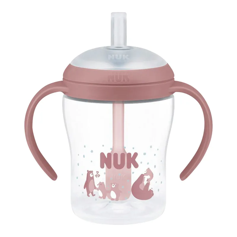 Trinklernflasche mit Strohhalm Perfect Match, 150ml von NUK in Rosa, 6,8 × 11,2 × 14,5 mm – Produktfoto