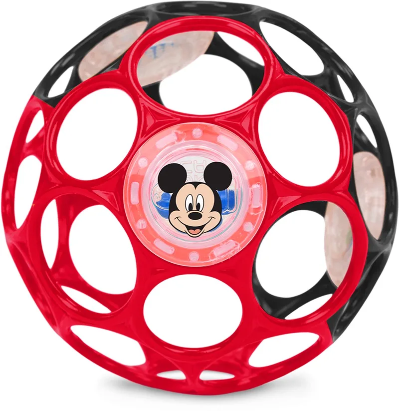 baby rammelaar Mickey Mouse från Oball i Röd – produktbild