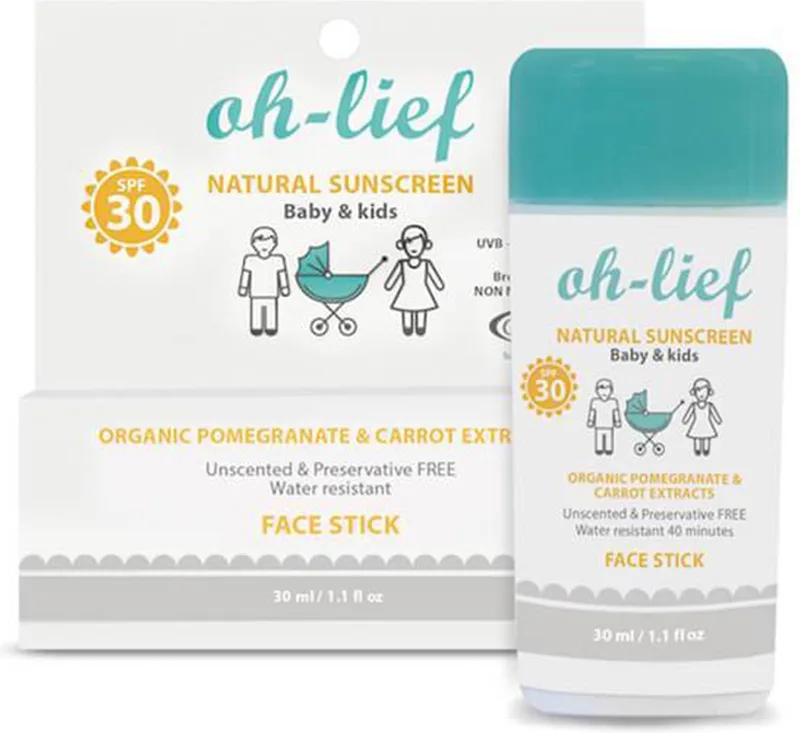 Natuurlijke Zonnebrand Gezichtsstick SPF 30 - Baby's & Kinderen - 30 ml by Oh-Lief – product photo