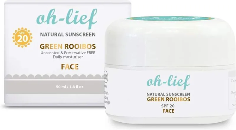 Natuurlijke Zonnebrand voor het gezicht SPF 20 - Baby's & Kinderen - 50 ml van Oh-Lief – productfoto