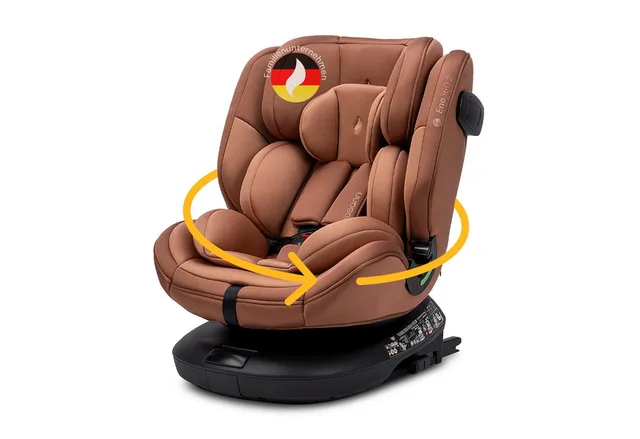 Autokindersitz Eno360 2, Reboarder 360 Grad drehbar, Kindersitz ab 1 Jahr mit Isofix, ab: Geburt, bis: 12 Jahre, ab: 40 cm, bis: 150 cm, erleichtertes Anschnallen mit Magneten, extra Seitenaufprallschutz