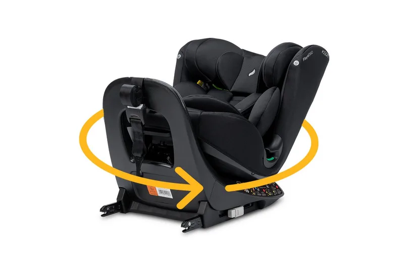 Autokindersitz Floyd360, 360 Grad drehbarer Kindersitz mit Isofix, ab: Geburt, bis: 12 Jahre, ab: 40 cm, bis: 150 cm, drehbar in jeder Position, Magnete für erleichtertes Anschnallen de Osann en Schwarz – photo produit