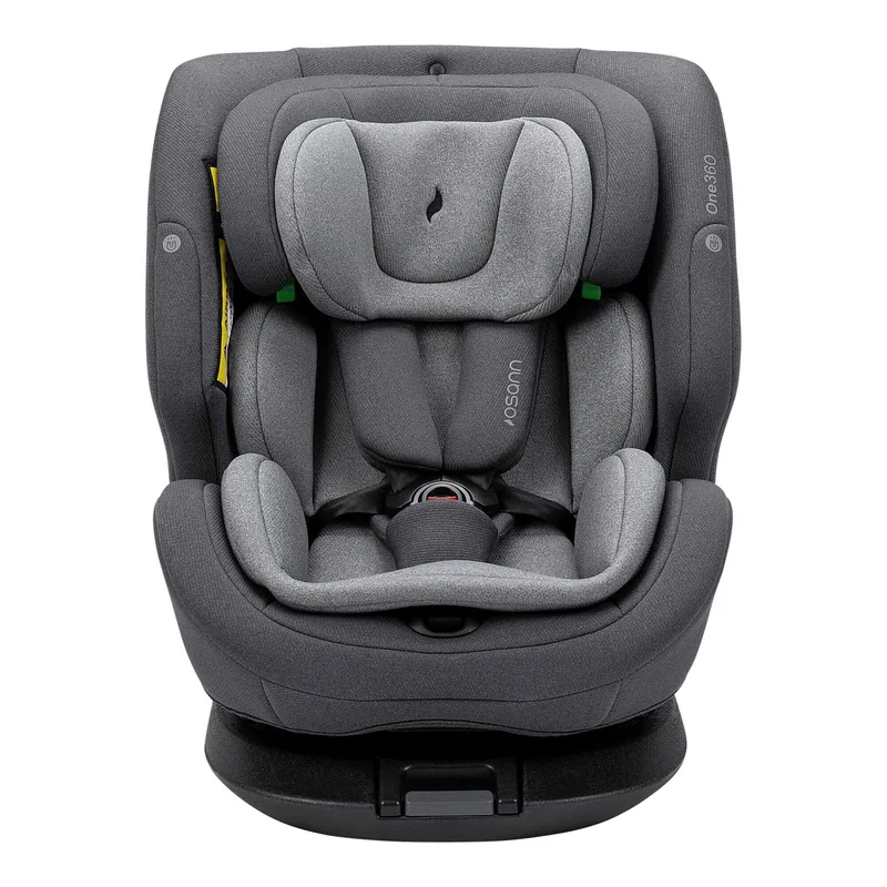 Autokindersitz One360, Reboarder 360 Grad drehbar, Kindersitz mit Isofix, ab: Geburt, bis: 12 Jahre, ab: 40 cm, bis: 150 cm, erleichtertes Anschnallen mit Magneten, extra weiche Polster von Osann in Grau – Produktfoto 2 von 3